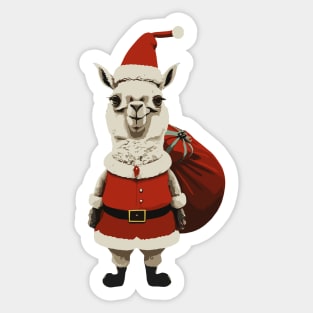 Christmas Funny Cute Llama Sticker